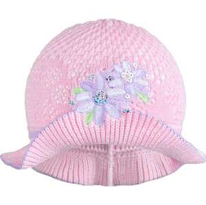Pletený klobouček New Baby růžovo-fialový 104 (3-4r)