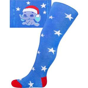 Vánoční bavlněné punčocháčky New Baby modré se slonem 68 (4-6m)