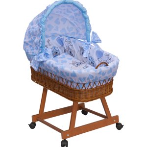Košík pro miminko s boudičkou Scarlett Kulíšek - modrá
