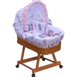 Košík pro miminko s boudičkou Scarlett Pupis - růžová