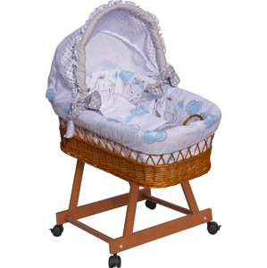 Košík pro miminko s boudičkou Scarlett Gusto - modrá