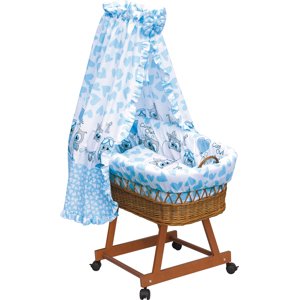 Košík pro miminko s nebesy Scarlett Kulíšek - modrá