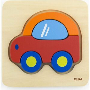 Dřevěné puzzle pro nejmenší Viga Auto