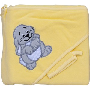 Froté ručník - Scarlett zajíc s kapucí - žlutá