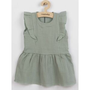 Kojenecké mušelínové šaty New Baby Summer Nature Collection mátové 56 (0-3m)