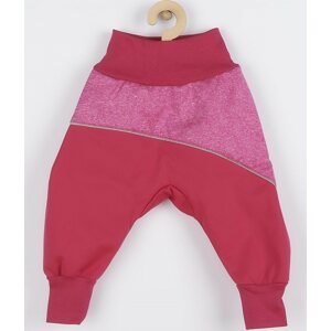 Softshellové kojenecké kalhoty New Baby růžové 68 (4-6m)
