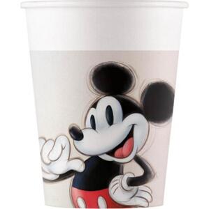 Procos Papírové kelímky (WM) Disney 100 - Mickey & Minnie, 200 ml, 8 ks (štítek SUP)
