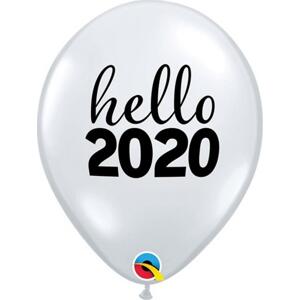 Qualatex Balón QL 11 palců Hello 2020, transparentní/ 1 ks.