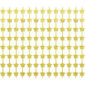 Godan / decorations B&C závěs Hvězdy s potiskem, zlatá, 100x200 cm