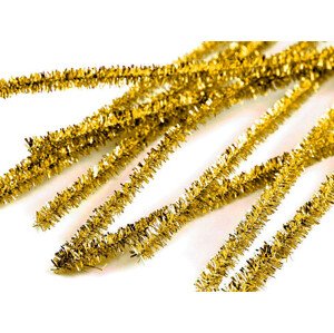 Chlupaté modelovací lurexové drátky Ø6 mm délka 30 cm Varianta: 4 zlatá, Balení: 20 ks