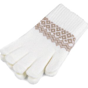 Dámské / dívčí pletené rukavice Varianta: 1 krémová světlá, Balení: 1 pár