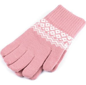 Dámské / dívčí pletené rukavice Varianta: 2 pudrová, Balení: 1 pár