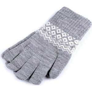 Dámské / dívčí pletené rukavice Varianta: 3 šedá světlá, Balení: 1 pár