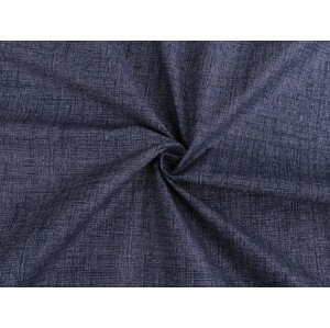 Bavlněná látka / plátno jednobarevná žíhaná Varianta: 12 (19) jeans žíhaný, Balení: 1 m