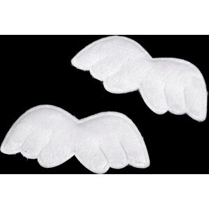 Aplikace křídla / polotovar k výrobě andělů Varianta: bílá, Balení: 10 ks