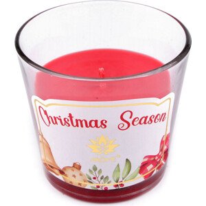 Vonná svíčka ve skle 120 g Varianta: 2 (Christmas Season) červená, Balení: 1 ks