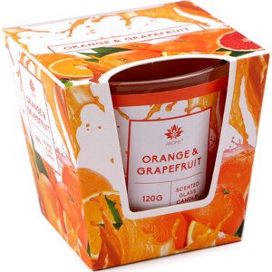 Vonná svíčka ve skle 120 g Varianta: 17 (Orange&Grapefruit) oranžová, Balení: 1 ks