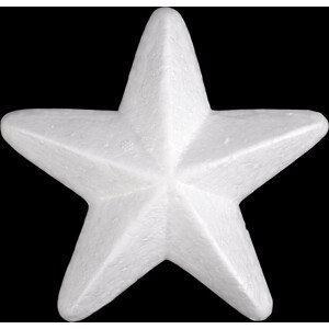Hvězda 3D Ø14 cm polystyren Varianta: bílá, Balení: 10 ks