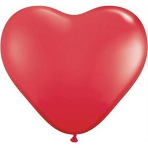 Qualatex QL balónek srdce 6", pastelově červený / 100 ks.