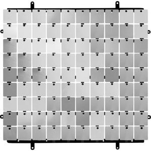 Panel dekoracyjny srebrny, czarne tło typ B, 30x30 cm/ 100 kwadratów