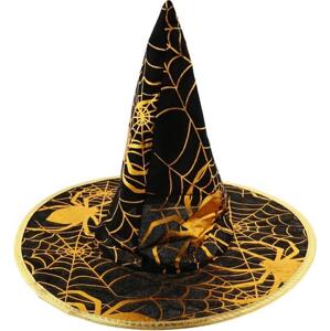 Čarodějnický klobouk se zlatou pavučinou, velikost S
