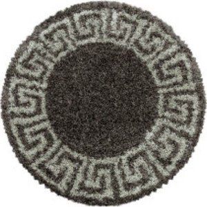 Ayyildiz koberce Kusový koberec Hera Shaggy 3301 taupe kruh Rozměry koberců: 160x160 (průměr) kruh