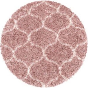 Ayyildiz koberce Kusový koberec Salsa Shaggy 3201 rose kruh Rozměry koberců: 120x120 (průměr) kruh