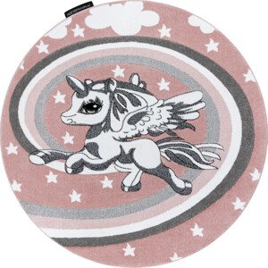 Dywany Łuszczów Dětský kusový koberec Petit Pony pink kruh Rozměry koberců: 120x120 (průměr) kruh