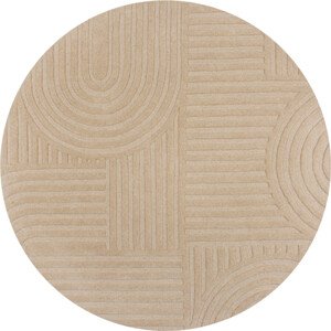Flair Rugs koberce Kusový koberec Solace Zen Garden Natural kruh Rozměry koberců: 160x160 (průměr) kruh