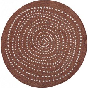NORTHRUGS - Hanse Home koberce Kusový koberec Twin-Wendeteppiche 103110 terra creme kruh – na ven i na doma Rozměry koberců: 140x140 (průměr) kruh