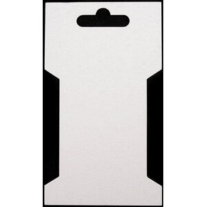 Papírová karta 6,6x11,5 cm Varianta: bílá, Balení: 100 ks