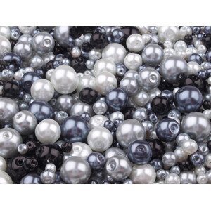 Skleněné voskové perly mix velikostí a barev Ø4-12 mm Varianta: 1 mix, Balení: 50 g