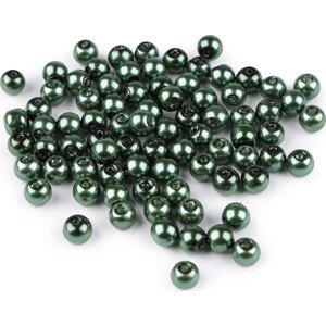 Skleněné voskové perly Ø6 mm Varianta: 59B zelená tmavá, Balení: 50 g