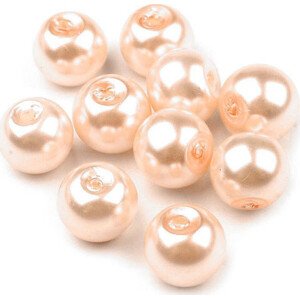 Skleněné voskové perly Ø8 mm Varianta: 42B lososová světlá, Balení: 500 g