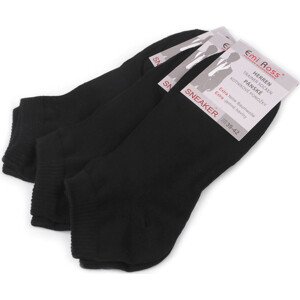 Pánské bavlněné ponožky kotníkové Varianta: 1 (vel. 39-42) černá, Balení: 3 pár