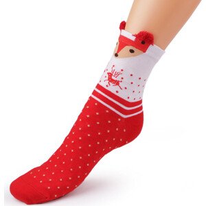Dámské / dívčí vánoční ponožky Varianta: 1 červená liška, Balení: 1 pár