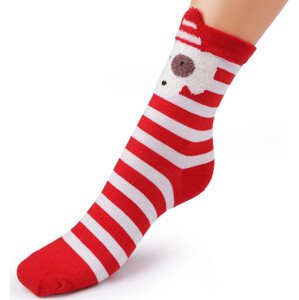Dámské / dívčí vánoční ponožky Varianta: 3 červená pejsek, Balení: 1 pár