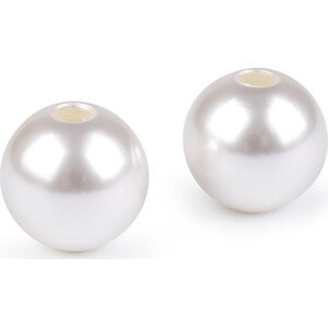 Plastové voskové korále Ø30 mm Varianta: 3 (F1) perlová světlá, Balení: 2 ks