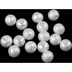 Skleněné voskové perly vroubkované Ø10 mm Varianta: 21 perlová, Balení: 20 g