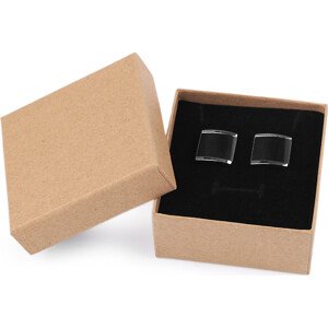 Manžetové knoflíky v dárkové krabičce Varianta: 2 černá, Balení: 1 krab.