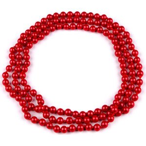 Perlový náhrdelník dlouhý, retro Varianta: 6 červená, Balení: 1 ks