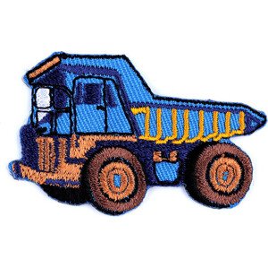Nažehlovačka nákladní auto, traktor, bagr, vláček, míchačka Varianta: 9 modrá náklaďák, Balení: 1 ks