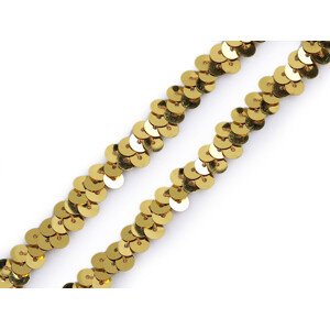 Flitrový prýmek šíře 10 mm elastický Varianta: 2 zlatá, Balení: 1 m