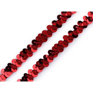 Flitrový prýmek šíře 10 mm elastický Varianta: 3 červená, Balení: 1 m