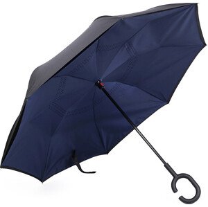 Obrácený deštník dvouvrstvý Varianta: 4 modrá tmavá, Balení: 1 ks