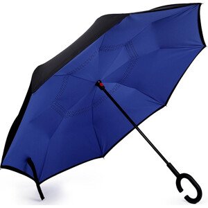 Obrácený deštník dvouvrstvý Varianta: 9 modrá safírová, Balení: 1 ks