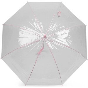 Dámský / dívčí průhledný vystřelovací deštník Varianta: 2 růžová sv., Balení: 1 ks