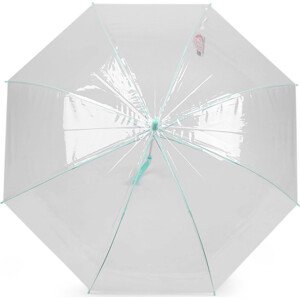 Dámský / dívčí průhledný vystřelovací deštník Varianta: 3 mint, Balení: 1 ks