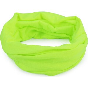 Multifunkční šátek pružný, bezešvý, jednobarevný Varianta: 8 žlutozelená ost. neon, Balení: 1 ks