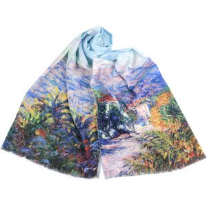 Bavlněný šátek / šála 70x170 cm Varianta: 2 modrá pomněnková, Balení: 1 ks